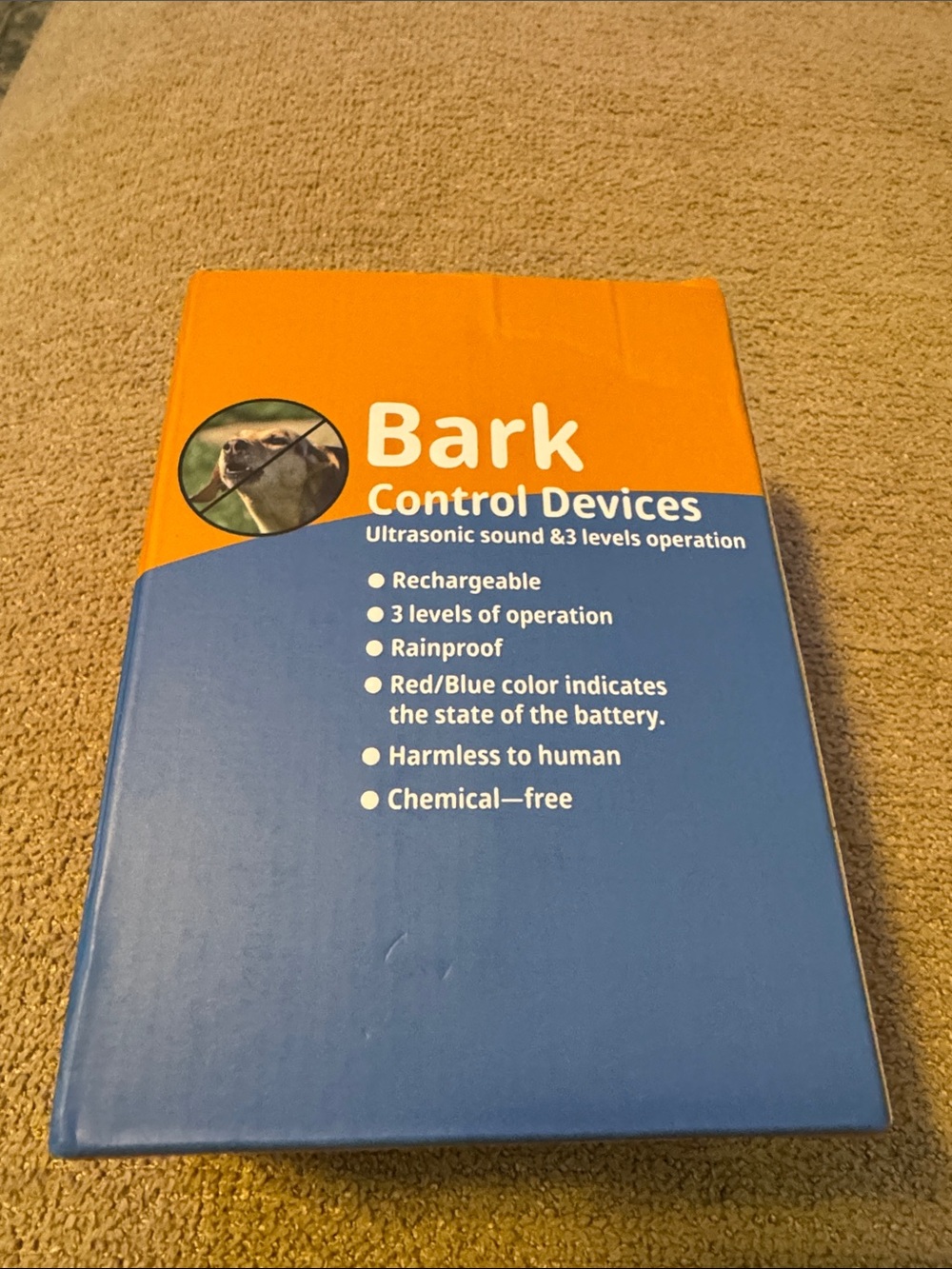 Bark Control Devices Electronic Bark Deterrent - Blue & Orange Box